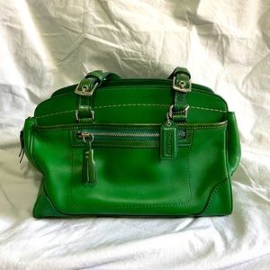 Coach Green Leather Handbag